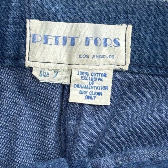 Vintage 70s Petit Fors Floral Lace Flared Jeans - Picture 4 of 12